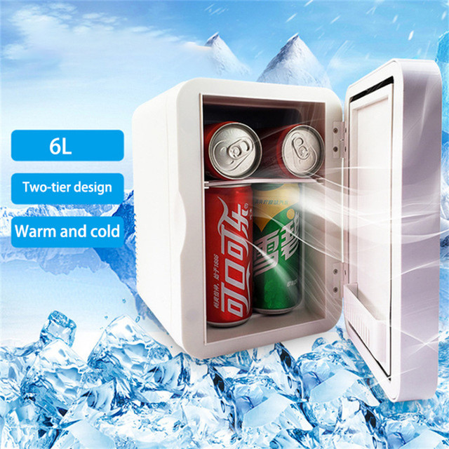 Car Home Auto Refrigerator 6l Mini Fridge Food Fruit Heating And